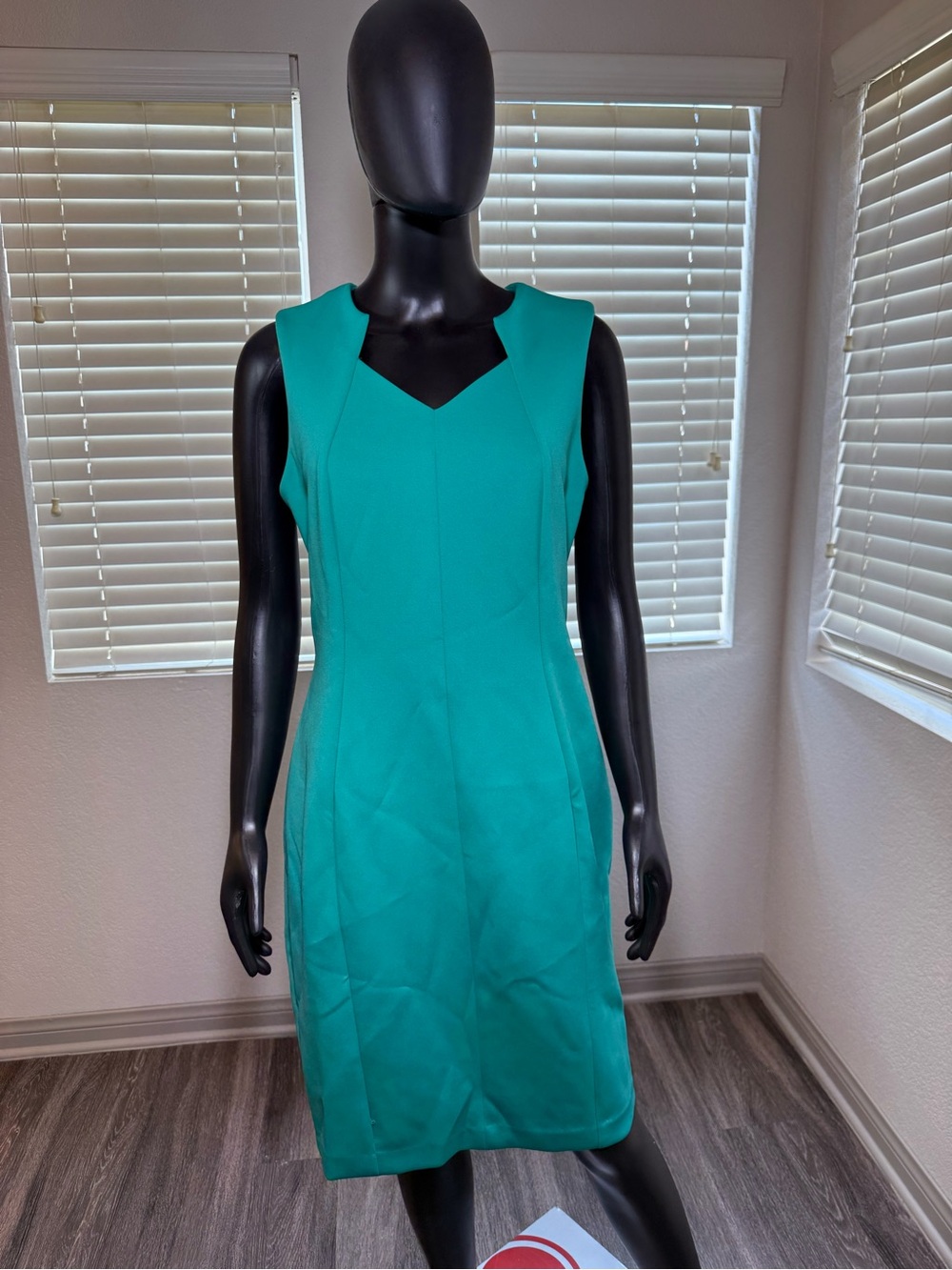 Calvin Klein Teal Sleeveless Sheath Dress